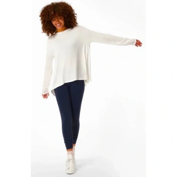 Sweaty Betty Easy Peazy Long Sleeve Shirt, White, Size S - Picture 5 of 9